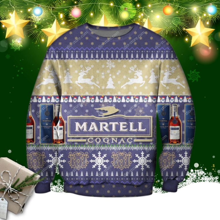 Martell Cognac Knitting Pattern 3d Print Ugly Sweatshirt