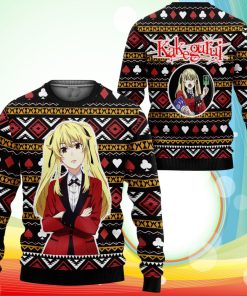 Mary Saotome Ugly Christmas Sweater Anime Kakegurui Xmas Gifts