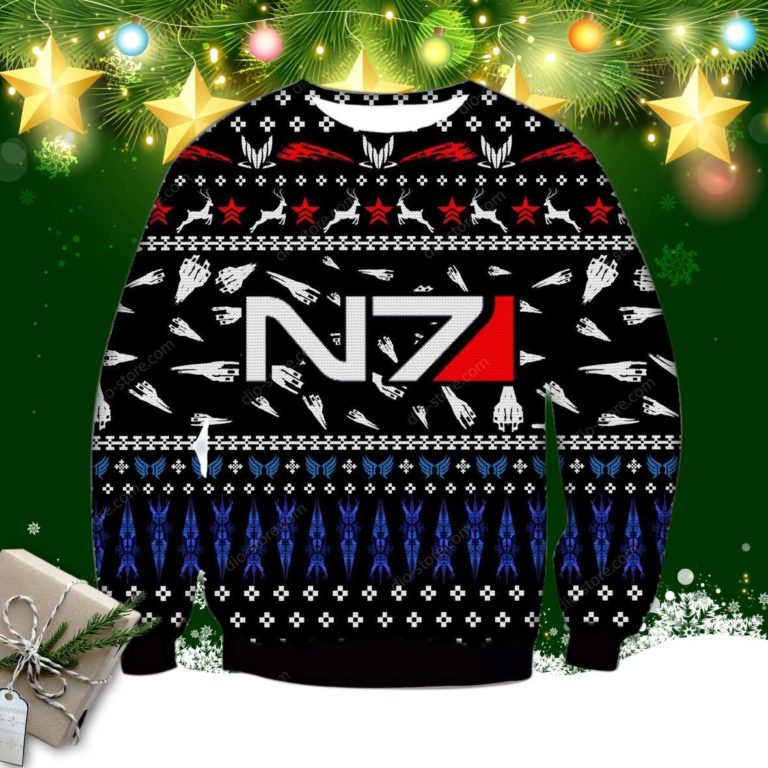 Mass Effect N7 3d Print Ugly Christmas Sweater