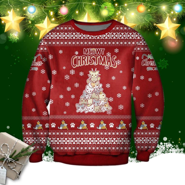 Meowy Christmas Ugly Sweatshirt