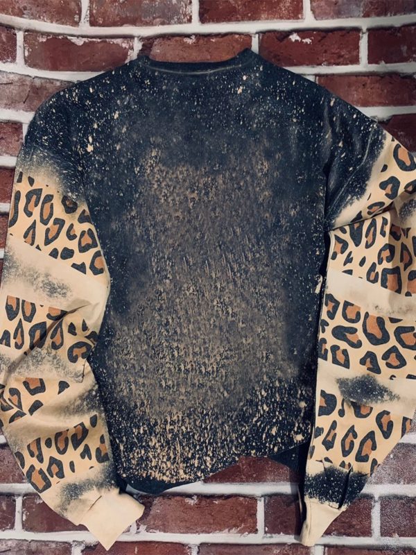 Merry Christmas Cross Leopard Christmas Sweatshirt