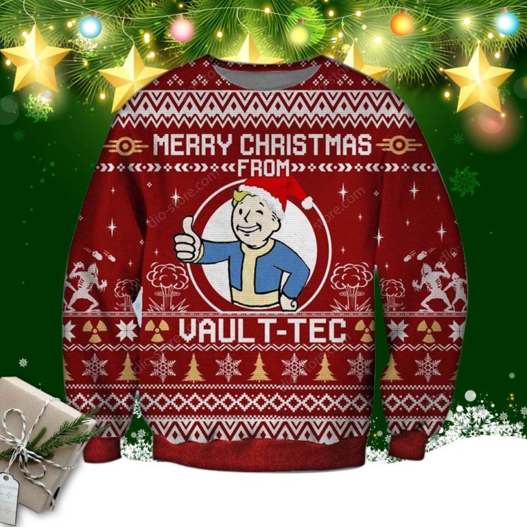 Merry Christmas From Vault Tec 3d Print Ugly Christmas Sweater