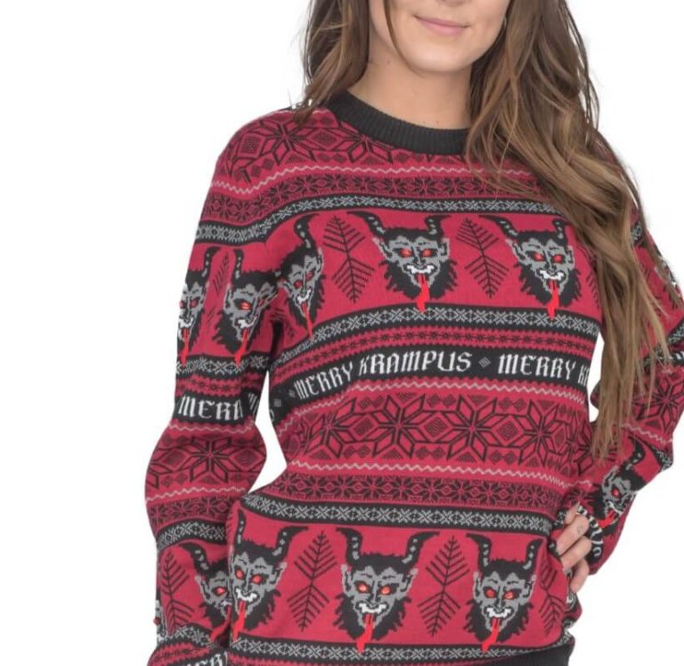 Merry Krampus Adult Ugly Christmas Sweater, Sweatshirt