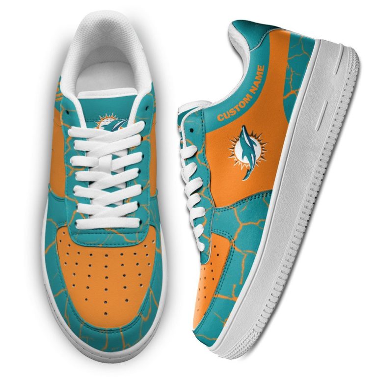 Personalized Miami Dolphins NFL Custom AF1 Sneakes