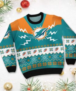 Miami Dolphins NFL Football Team 3D Ugly Christmas Sweater Miami Dolphins NFL Football Team 3D Ugly Christmas Sweater
