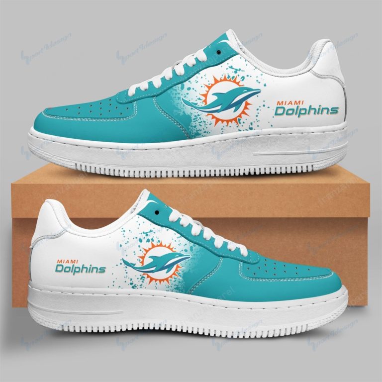 Miami Dolphins White Sole AF 1 Sneakers 003RB-NAF