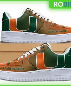 Miami Hurricanes Custom AF1 Sneakes