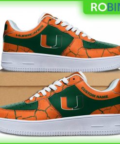 Personalized Miami Hurricanes NCAA Sneakers – Custom AF 1 Shoes