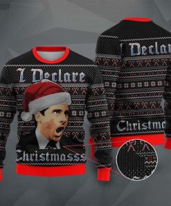 Michael Scott I Declare Christmasss The Office Ugly Christmas Sweater Michael Scott I Declare Christmasss The Office Ugly Christmas Sweater