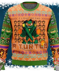Michelangelo Rise of the Teenage Mutant Ninja Turtles Ugly Christmas Sweater