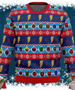 Mighty Helmets Power Rangers Ugly Christmas Sweater