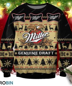 Miller Genuine Draft Beer Ugly Christmas Sweater