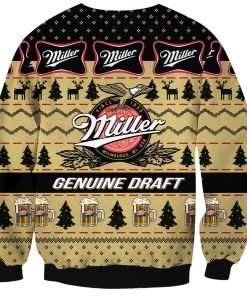 Miller Genuine Draft Print Ugly Christmas Sweatshirt Miller Genuine Draft Print Ugly Christmas Sweatshirt