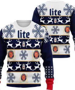 Miller Lite 3D Printed Ugly Christmas Sweatshirt