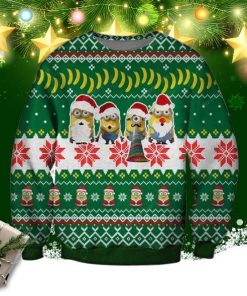 Minions Christmas Knitting Pattern 3d Print Ugly Christmas Sweater, Sweatshirt