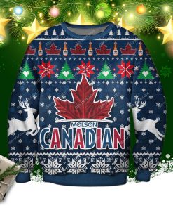 Molson Canadian Beer Knitting Pattern 3d Print Ugly Sweatshirt