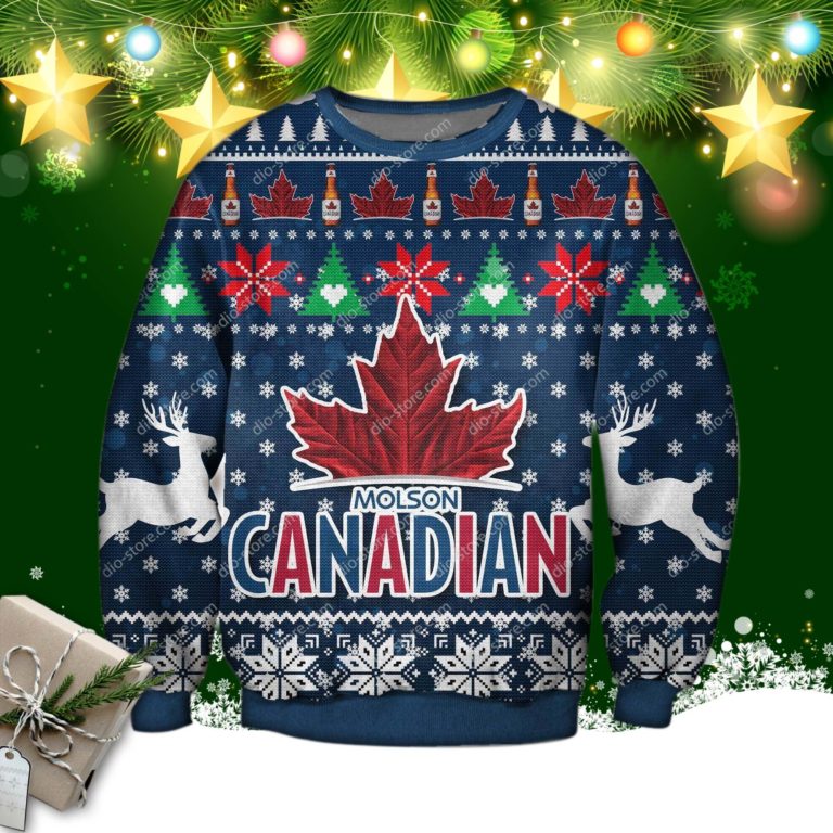 Molson Canadian Beer Knitting Pattern 3d Print Ugly Sweatshirt