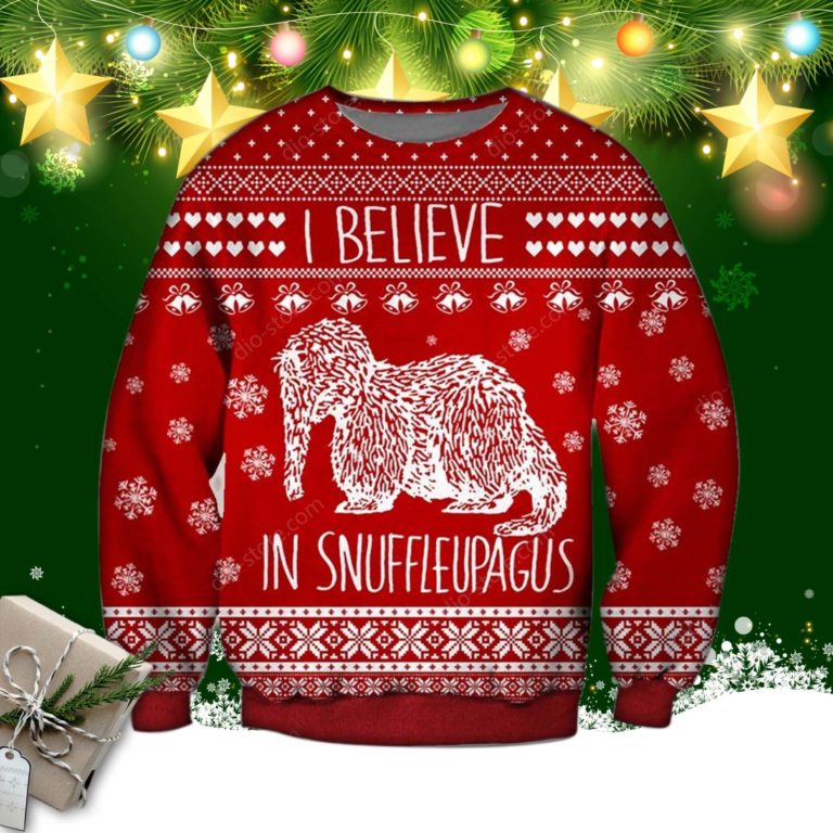 Mr. Snuffleupagus 3d Print Ugly Christmas Sweater