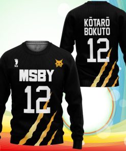 MSBY Kotaro Bokuto Sweatshirt Uniform Number 12 Haikyuu Anime 3D Printed Sweaters MSBY Kotaro Bokuto Sweatshirt Uniform Number 12 Haikyuu Anime 3D Printed Sweaters