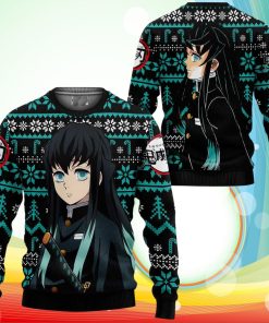 Muichiro Ugly Christmas Sweater Anime Demon Slayer Xmas Gifts