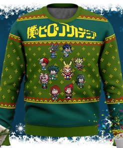 My Hero Academia Sprites Ugly Christmas Sweater