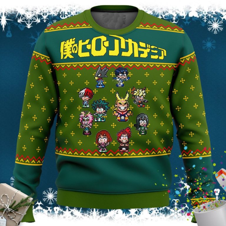My Hero Academia Sprites Ugly Christmas Sweater