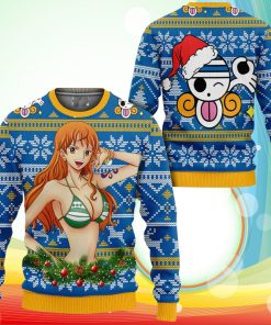 Nami Ugly Christmas Sweater One Piece Anime Xmas Gifts