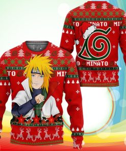 Namikaze Minato Ugly Christmas Sweater Naruto Anime Xmas Gifts