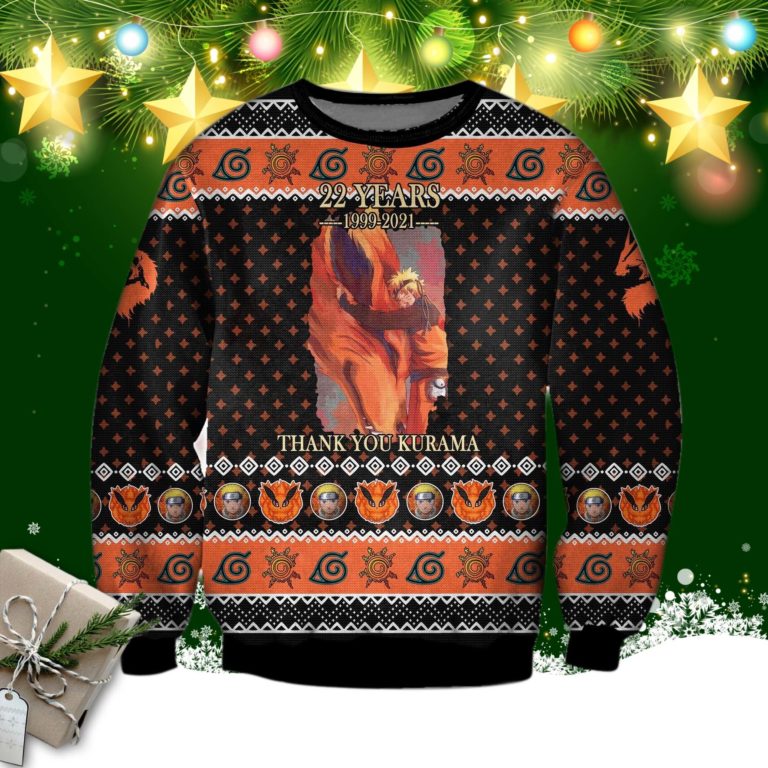 Naruto- Kurama Knitting Pattern 3d Print Ugly Sweater