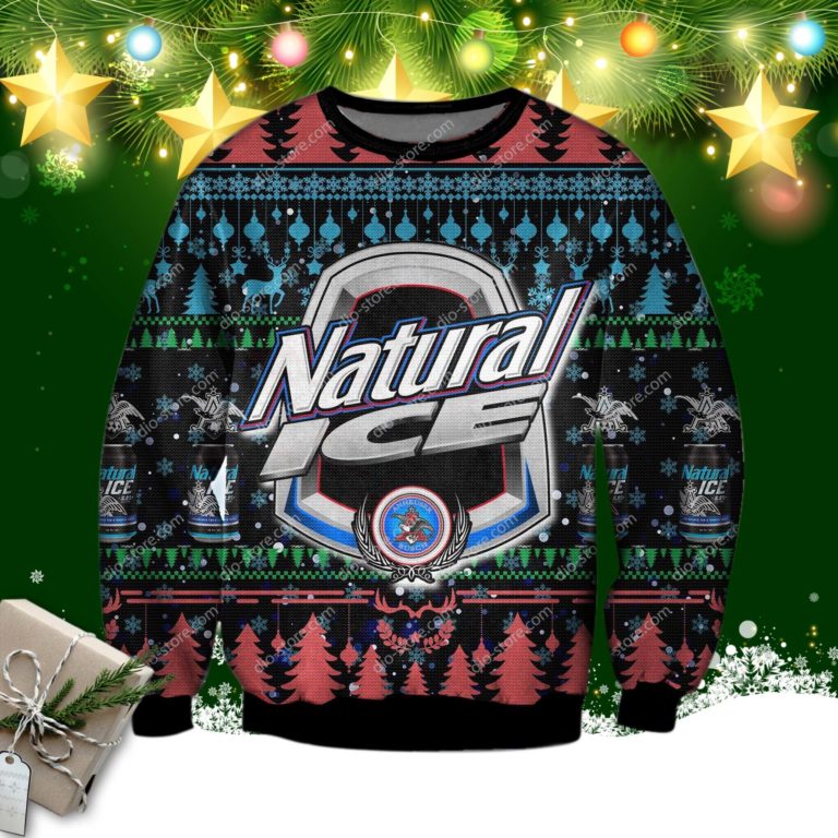 Natural Ice Beer Knitting Pattern 3d Print Ugly Sweatshirt