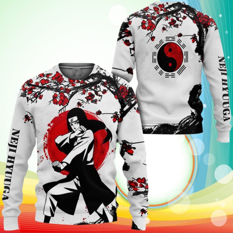 Neji Hyuga Sweatshirt Japan Style Naruto Anime 3D Printed Sweaters