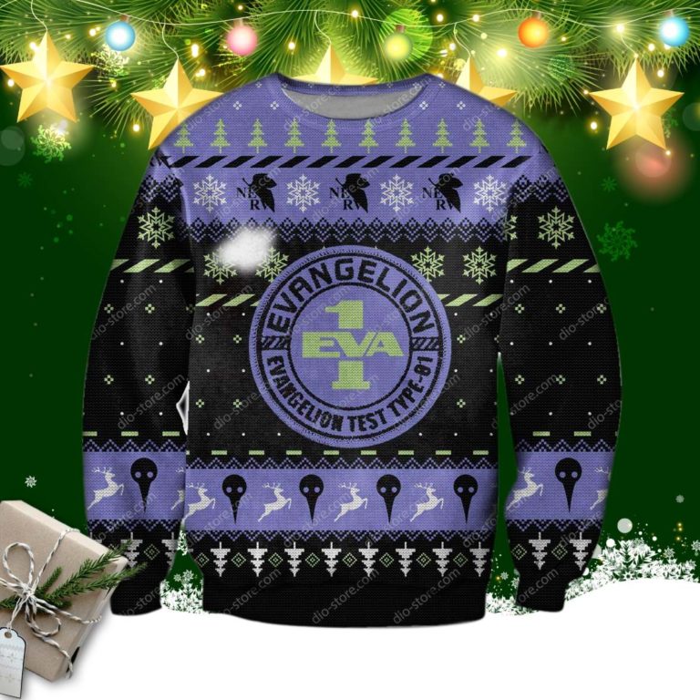 Neon Genesis Evangelion 3d Print Ugly Christmas Sweater
