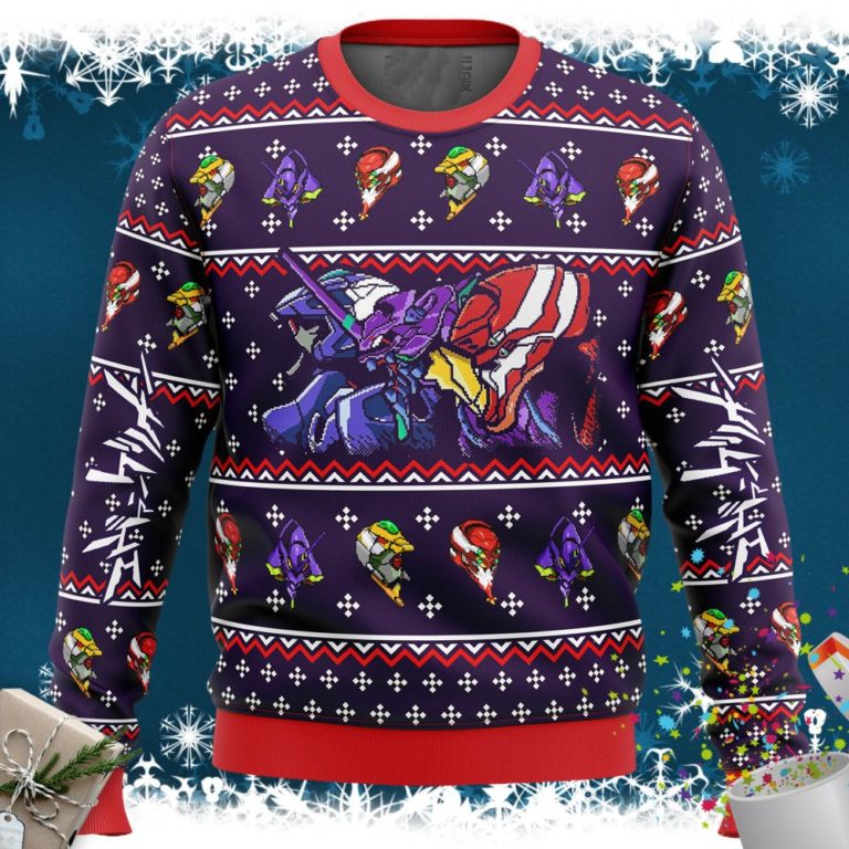 Neon Genesis Evangelion Evas Ugly Christmas Sweater