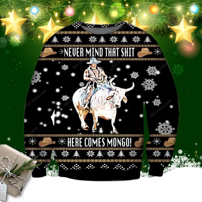 Nevermind That Shit Here Comes Mongo Knitting Pattern 3d Print Ugly Sweater
