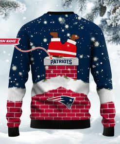 New England Patriots Football Santa Claus 3D Christmas Ugly Sweater New England Patriots Football Santa Claus 3D Christmas Ugly Sweater