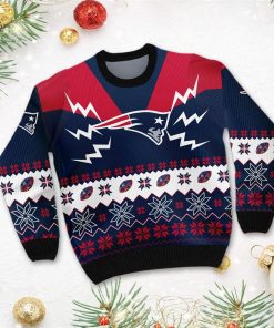 New England Patriots NFL Football Team 3D Ugly Christmas Sweater New England Patriots NFL Football Team 3D Ugly Christmas Sweater