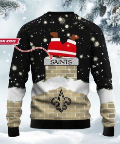 New Orleans Saints NFL Football Santa Claus 3D Ugly Christmas Sweater
