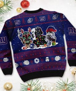 New York Giants Star Wars Ugly Christmas Sweater Darth Vader Boba Fett Stormtrooper New York Giants Star Wars Ugly Christmas Sweater Darth Vader Boba Fett Stormtrooper