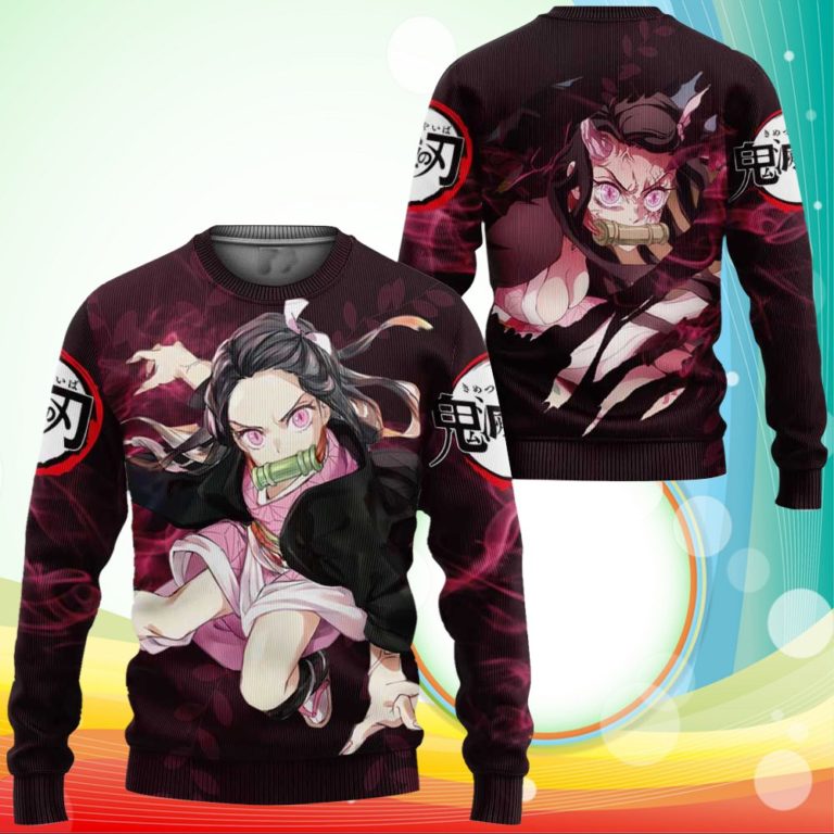 Nezuko Kamado Sweatshirt Demon Slayer Anime Sweater - RobinPlaceFabrics