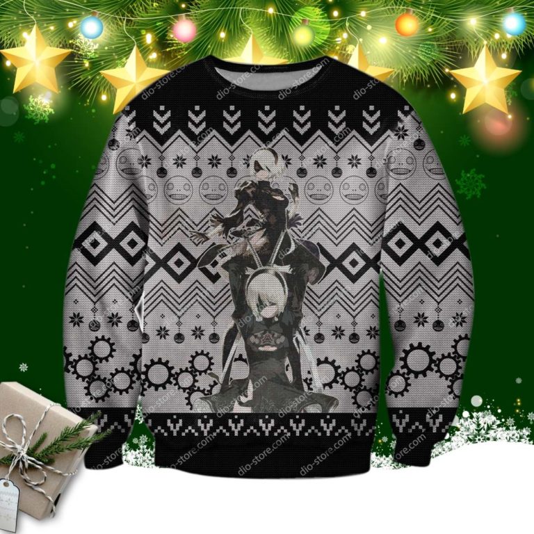 Nier Automata 3d Print Ugly Christmas Sweatshirt