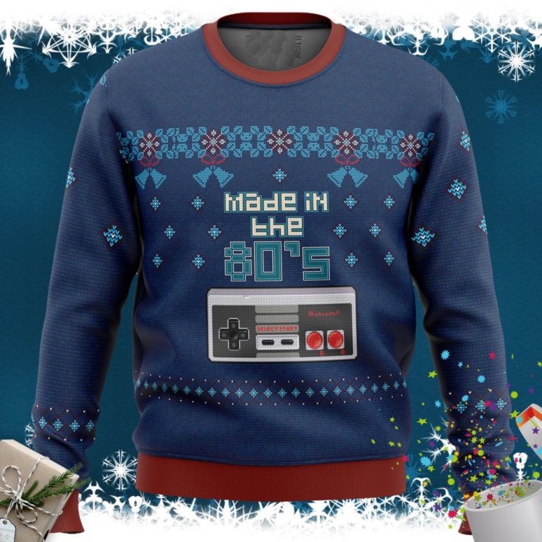 Nintendo made in the 80s Ugly Christmas Sweater