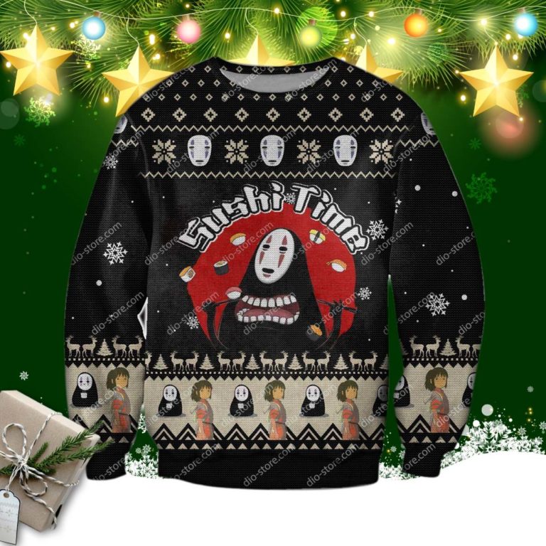 No-Face Spirited Away 3d Print Ugly Christmas Sweater