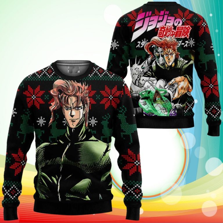Noriaki Kakyoin Ugly Christmas Sweater Anime Jojo’s Bizzare Adventure Xmas Gifts