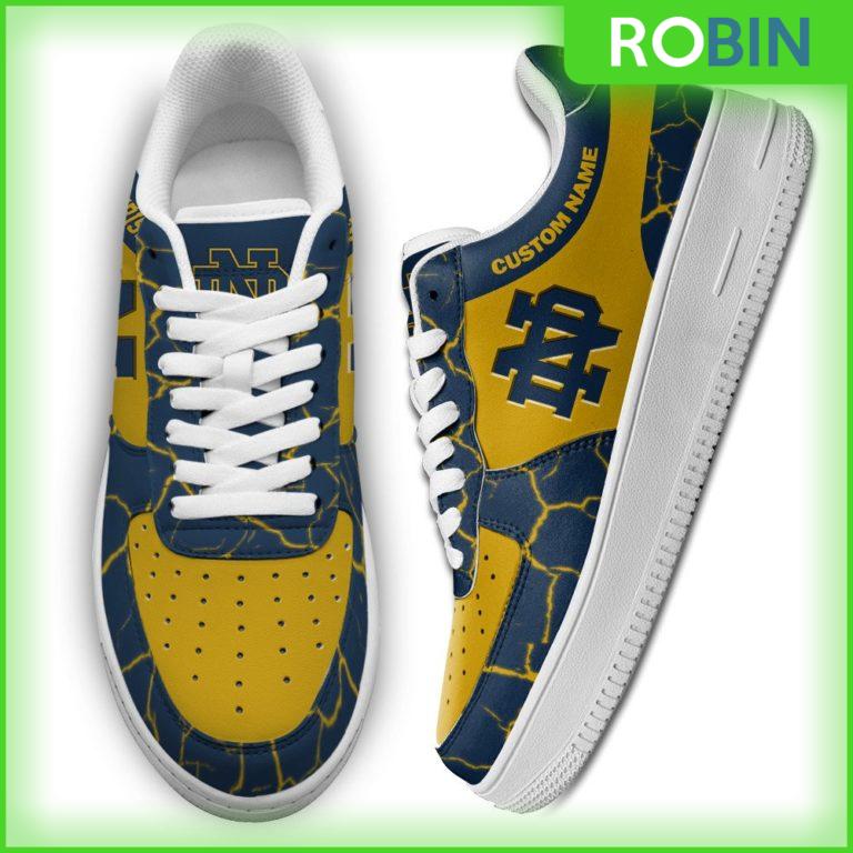 Custom Name Notre Dame Fighting Irish NCAA Custom AF1 Sneakes