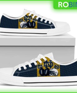 Notre Dame Fighting Irish NCAA Football Canvas Low Top Shoes Notre Dame Fighting Irish NCAA Football Canvas Low Top Shoes