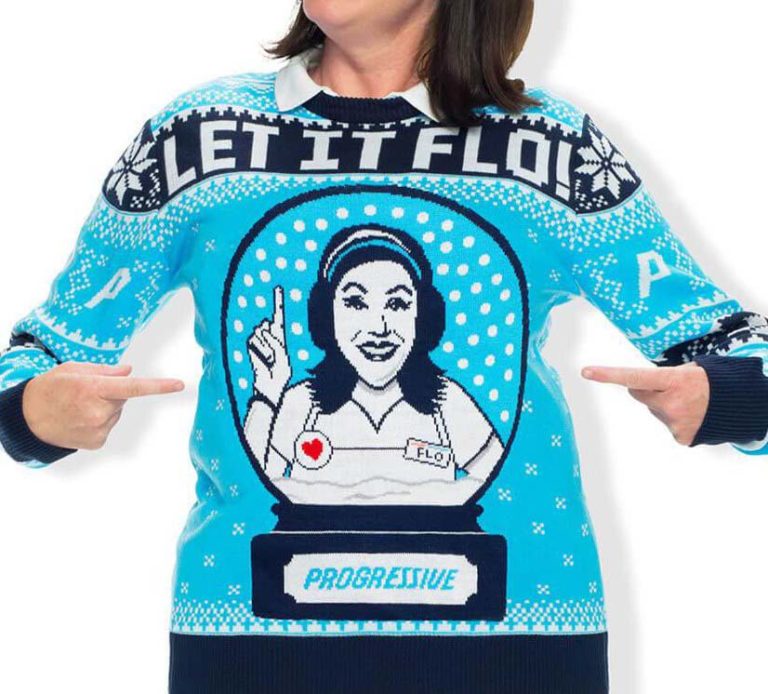 Official Progressive Let It Flo! Unisex Ugly Sweater