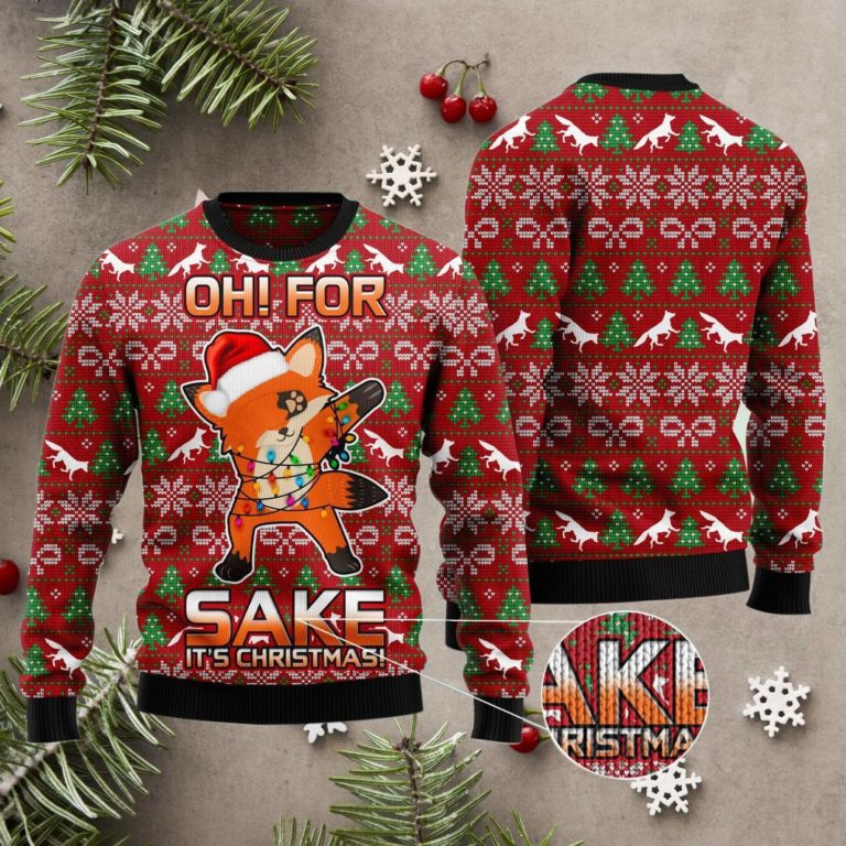 Oh For Fox Sake Ugly Christmas Sweater