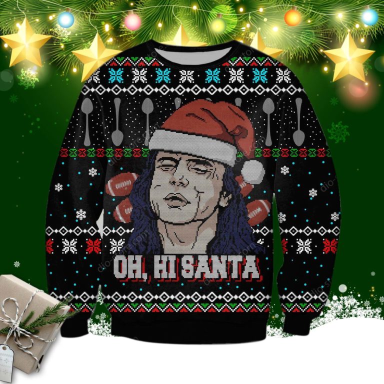 Oh Hi Santa Knitting Pattern 3d Print Ugly Sweater