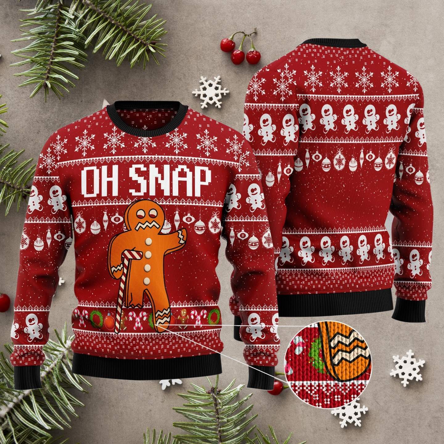 Oh Snap Ugly Christmas Sweater RobinPlaceFabrics