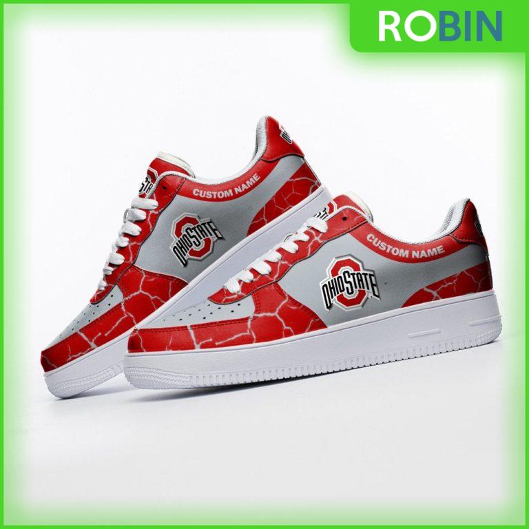 Custom Name Ohio State Buckeyes NCAA Custom AF1 Sneakes